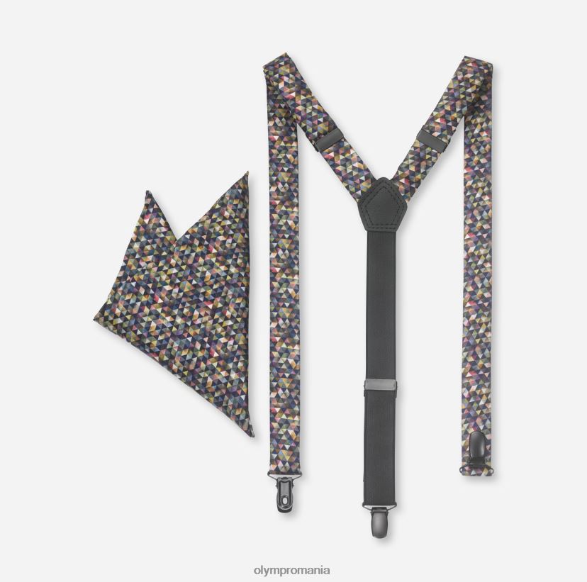 set bretele / set pătrat de buzunar olive OLYMP accesorii 4Z8LB62651