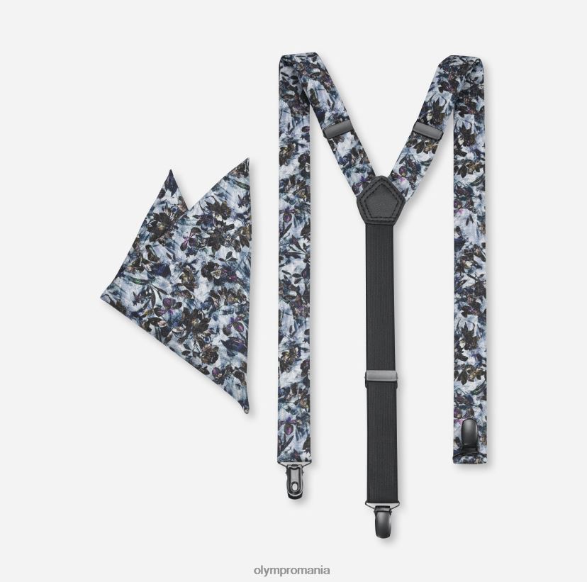 set bretele / set patrat de buzunar albastru OLYMP accesorii 4Z8LB62659