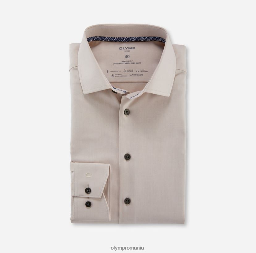 luxor 24/7 modern fit, camasa business, global kent, natural OLYMP îmbrăcăminte 4Z8LB61125