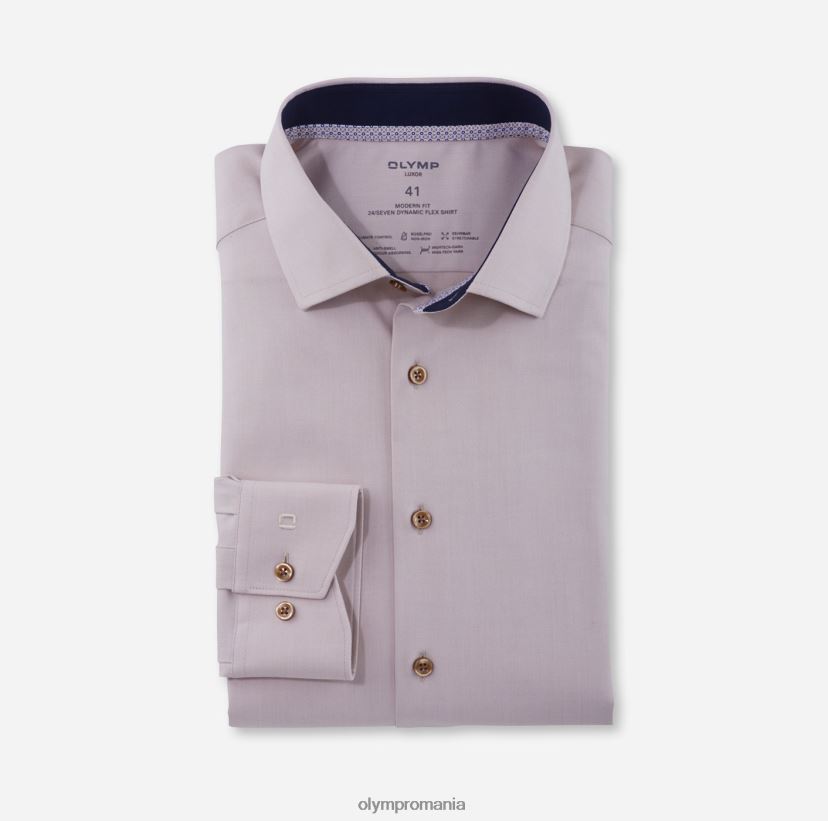 luxor 24/7 modern fit, camasa business, global kent, natural OLYMP îmbrăcăminte 4Z8LB61238