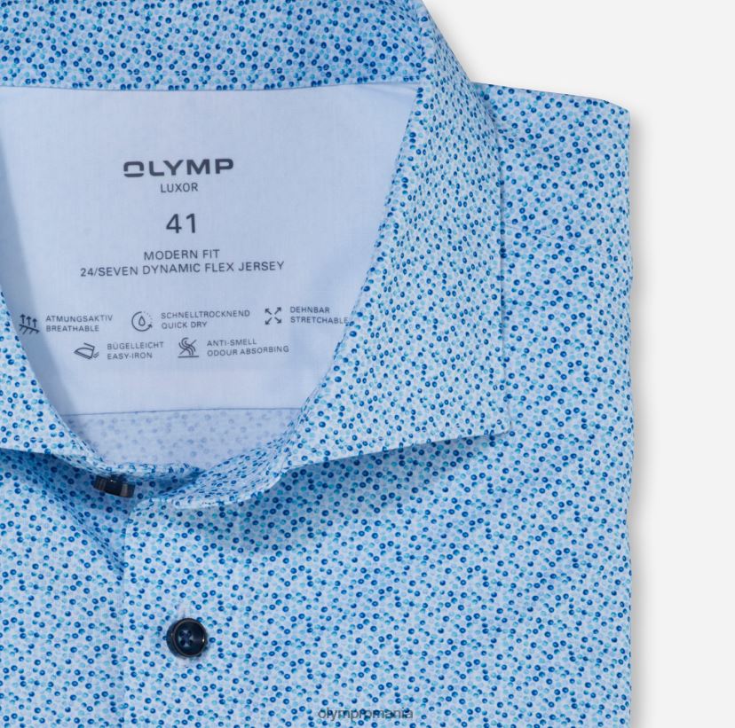 luxor 24/7 modern fit, camasa business, kent, aqua OLYMP îmbrăcăminte 4Z8LB61204