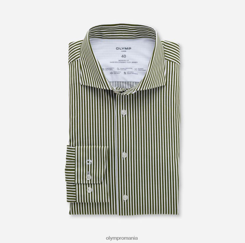 luxor 24/7 modern fit, camasa business, kent, olive OLYMP îmbrăcăminte 4Z8LB61319
