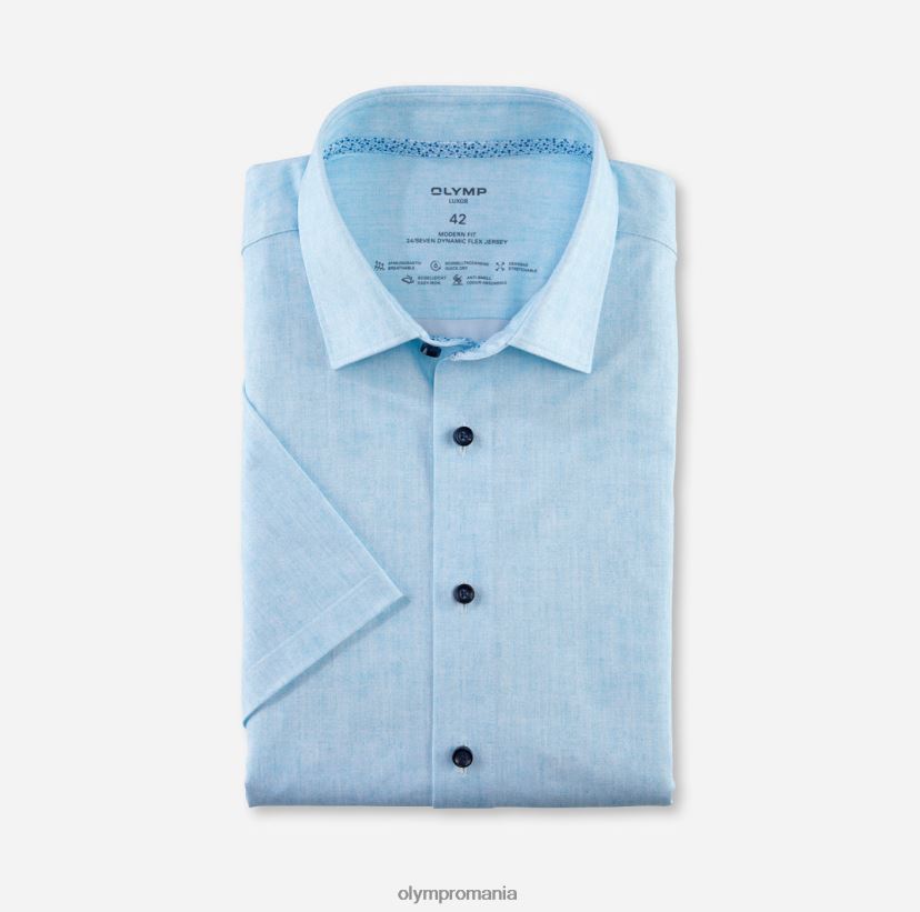 luxor 24/7 modern fit, camasa business, new kent, aqua OLYMP îmbrăcăminte 4Z8LB61234
