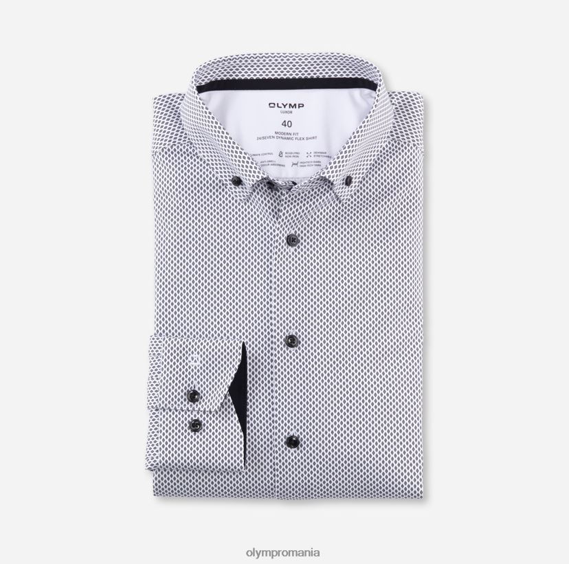 luxor 24/seven modern fit, cămașă business, cu nasturi, negru OLYMP îmbrăcăminte 4Z8LB61064