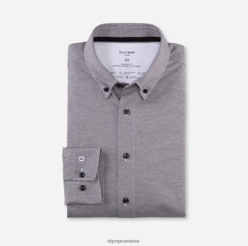 luxor 24/seven modern fit, cămașă business, cu nasturi, negru OLYMP îmbrăcăminte 4Z8LB61070