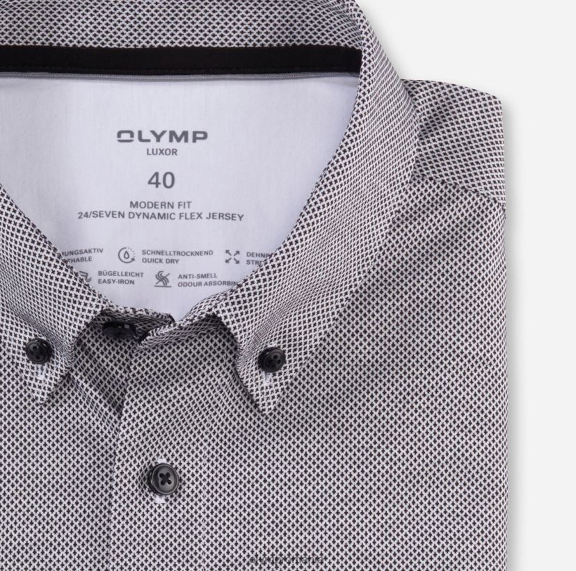 luxor 24/seven modern fit, cămașă business, cu nasturi, negru OLYMP îmbrăcăminte 4Z8LB61070