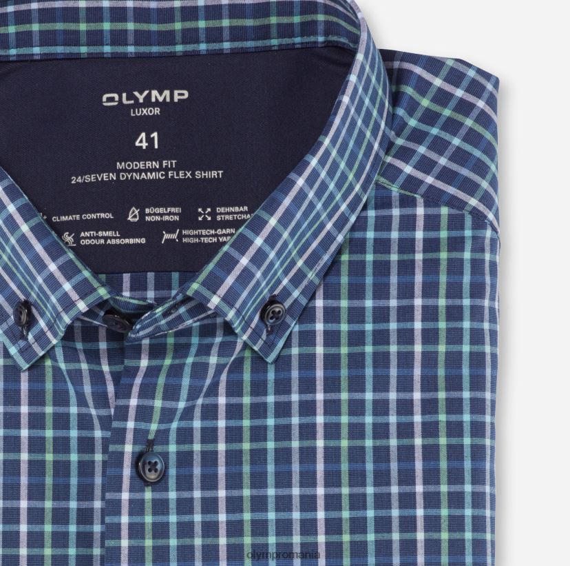 luxor 24/seven modern fit, cămașă business, cu nasturi, verde deschis OLYMP îmbrăcăminte 4Z8LB61221