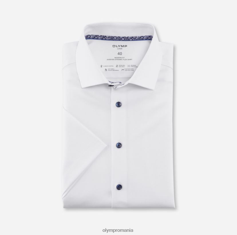 luxor 24/seven modern fit, camasa business, global kent, alb OLYMP îmbrăcăminte 4Z8LB61068