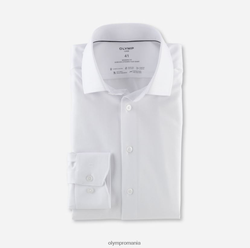luxor 24/seven modern fit, camasa business, global kent, alb OLYMP îmbrăcăminte 4Z8LB6953