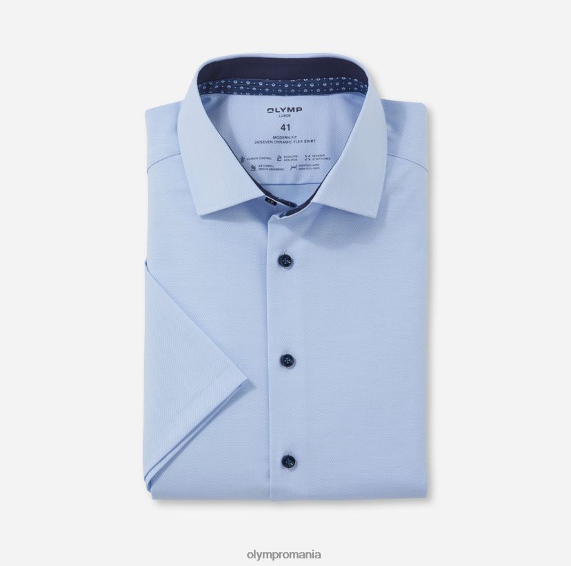 luxor 24/seven modern fit, camasa business, global kent, albastru deschis OLYMP îmbrăcăminte 4Z8LB61127