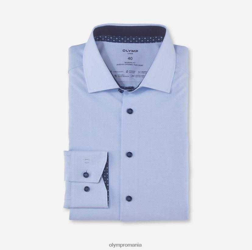 luxor 24/seven modern fit, camasa business, global kent, albastru deschis OLYMP îmbrăcăminte 4Z8LB61325