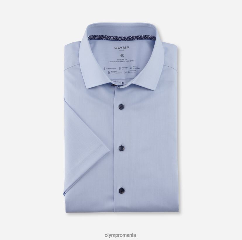 luxor 24/seven modern fit, camasa business, global kent, bleu OLYMP îmbrăcăminte 4Z8LB61059