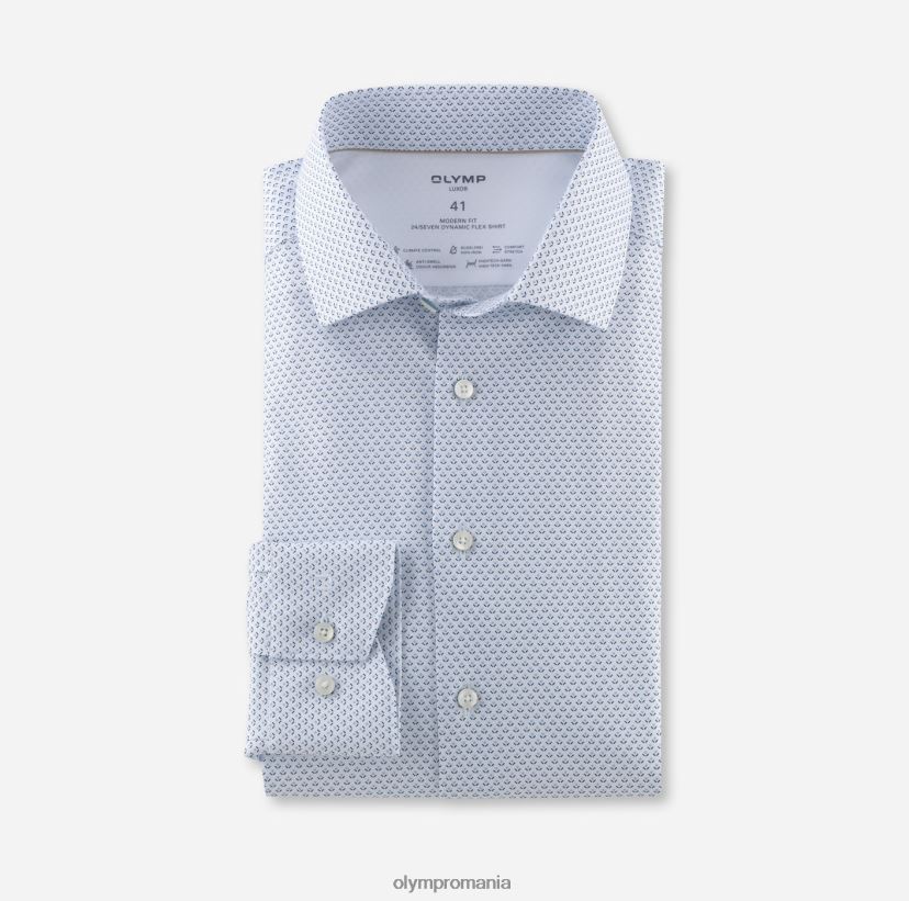 luxor 24/seven modern fit, camasa business, global kent, bleu OLYMP îmbrăcăminte 4Z8LB61138