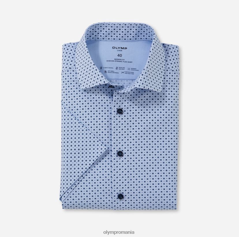 luxor 24/seven modern fit, camasa business, global kent, bleu OLYMP îmbrăcăminte 4Z8LB61168