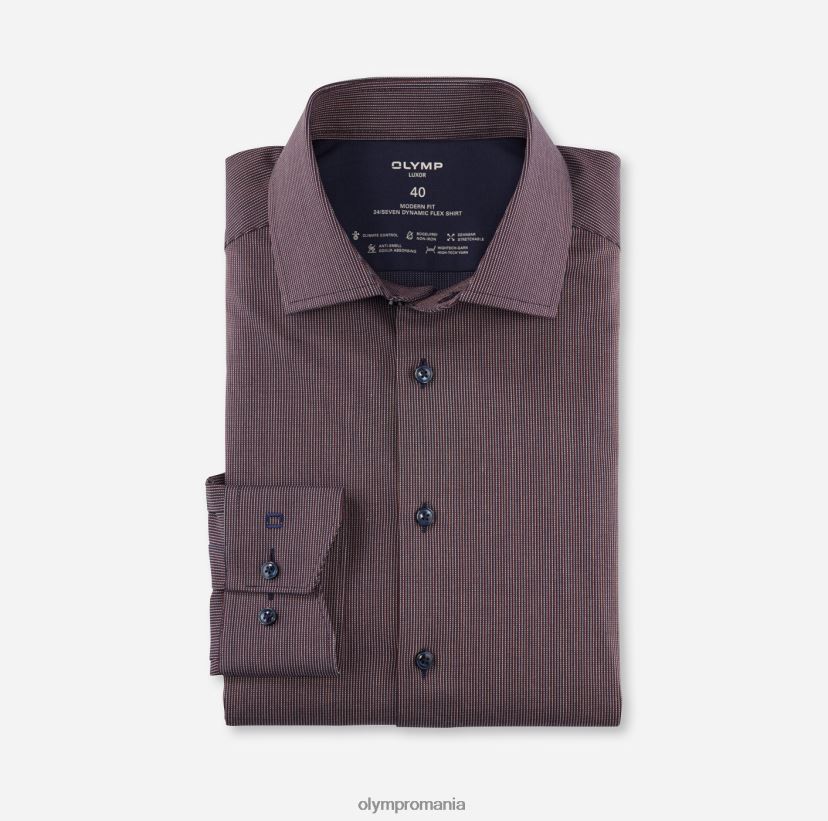 luxor 24/seven modern fit, camasa business, global kent, maro roscat OLYMP îmbrăcăminte 4Z8LB61075