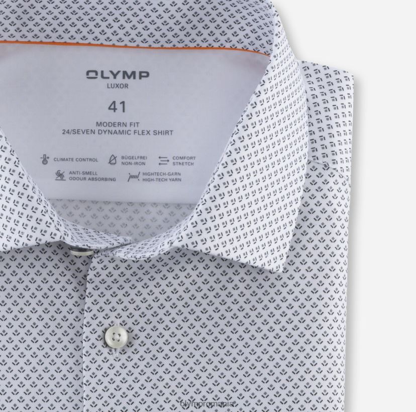 luxor 24/seven modern fit, camasa business, global kent, negru OLYMP îmbrăcăminte 4Z8LB61305