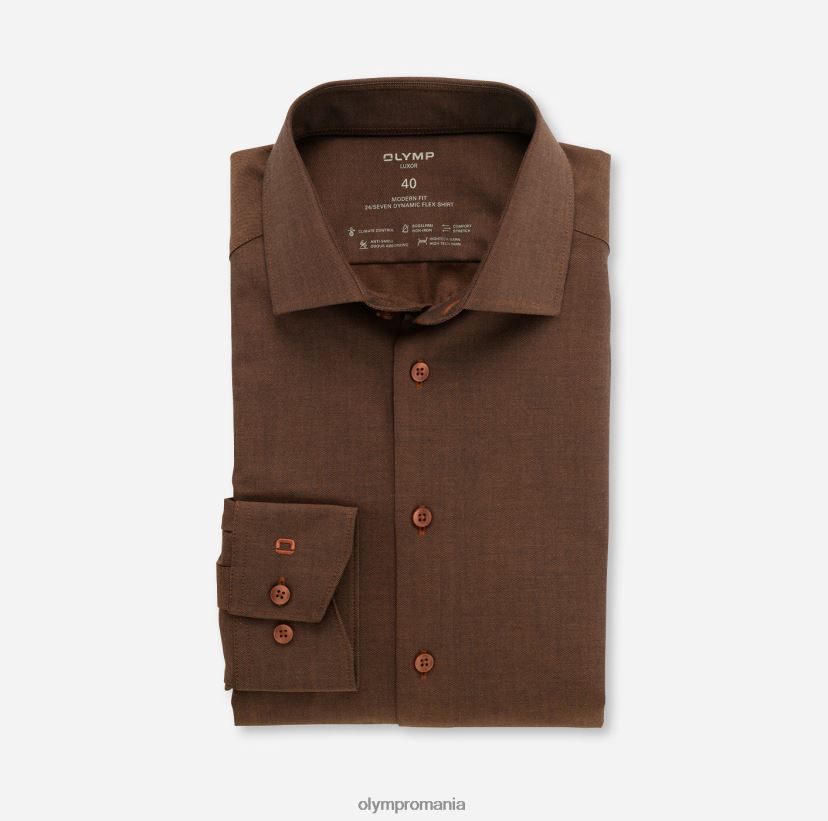 luxor 24/seven modern fit, camasa business, global kent, rosu portocaliu OLYMP îmbrăcăminte 4Z8LB61353