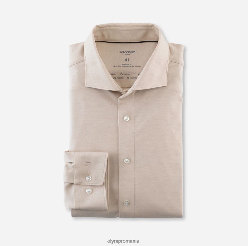 luxor 24/seven modern fit, camasa business, kent, bej OLYMP îmbrăcăminte 4Z8LB61344