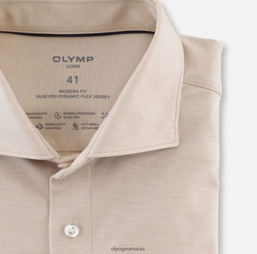 luxor 24/seven modern fit, camasa business, kent, bej OLYMP îmbrăcăminte 4Z8LB61344