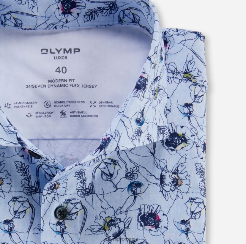 luxor 24/seven modern fit, camasa business, kent, bleu OLYMP îmbrăcăminte 4Z8LB6946
