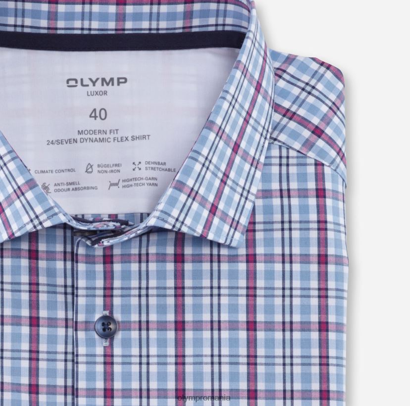 luxor 24/seven modern fit, camasa business, kent modern, fuchsia OLYMP îmbrăcăminte 4Z8LB6927