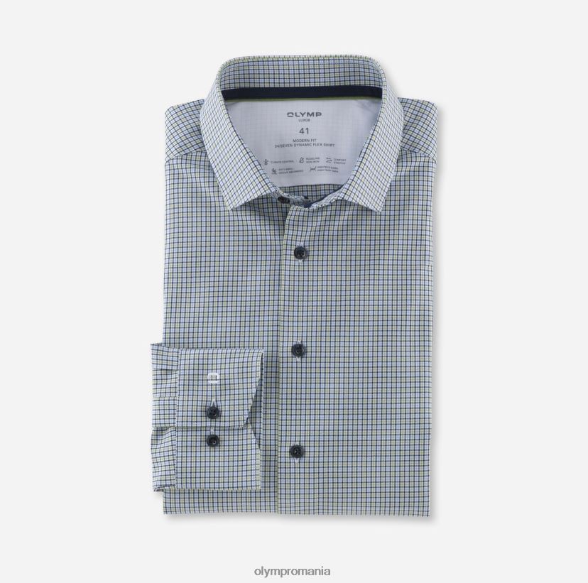 luxor 24/seven modern fit, camasa business, kent modern, lime OLYMP îmbrăcăminte 4Z8LB61184