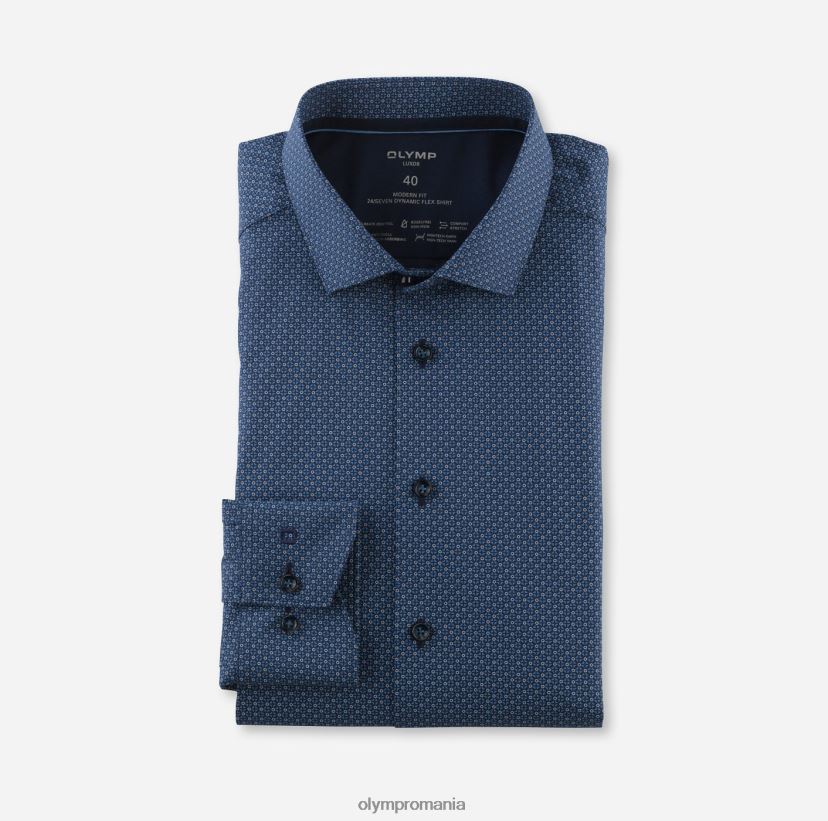 luxor 24/seven modern fit, camasa business, kent modern, marine OLYMP îmbrăcăminte 4Z8LB61269