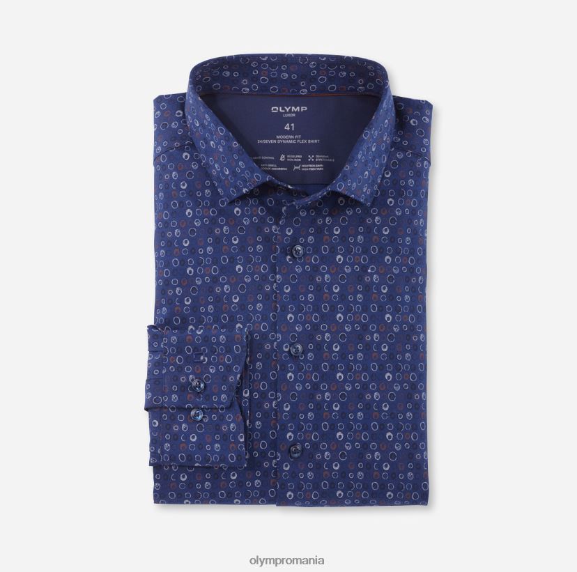 luxor 24/seven modern fit, camasa business, kent modern, maro roscat OLYMP îmbrăcăminte 4Z8LB61288