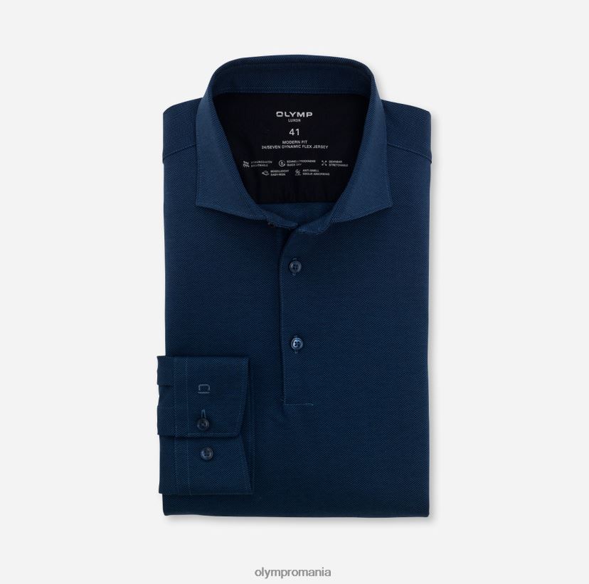 luxor 24/seven modern fit, camasa business, kent, smoke blue OLYMP îmbrăcăminte 4Z8LB61338