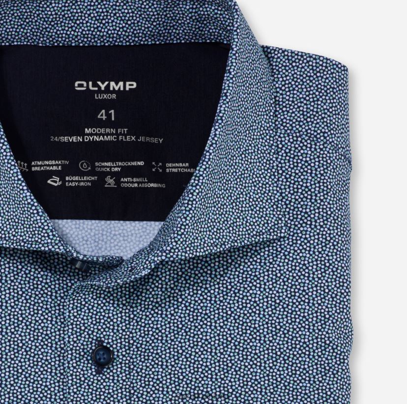 luxor 24/seven modern fit, camasa business, kent, verde deschis OLYMP îmbrăcăminte 4Z8LB61178