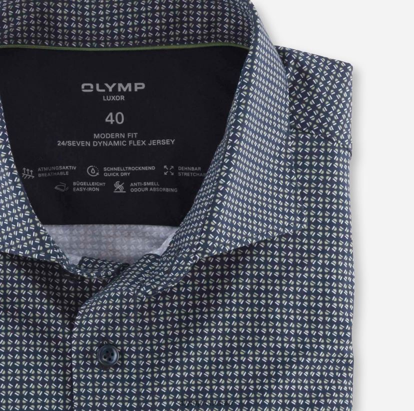 luxor 24/seven modern fit, camasa business, kent, verde lime OLYMP îmbrăcăminte 4Z8LB6982