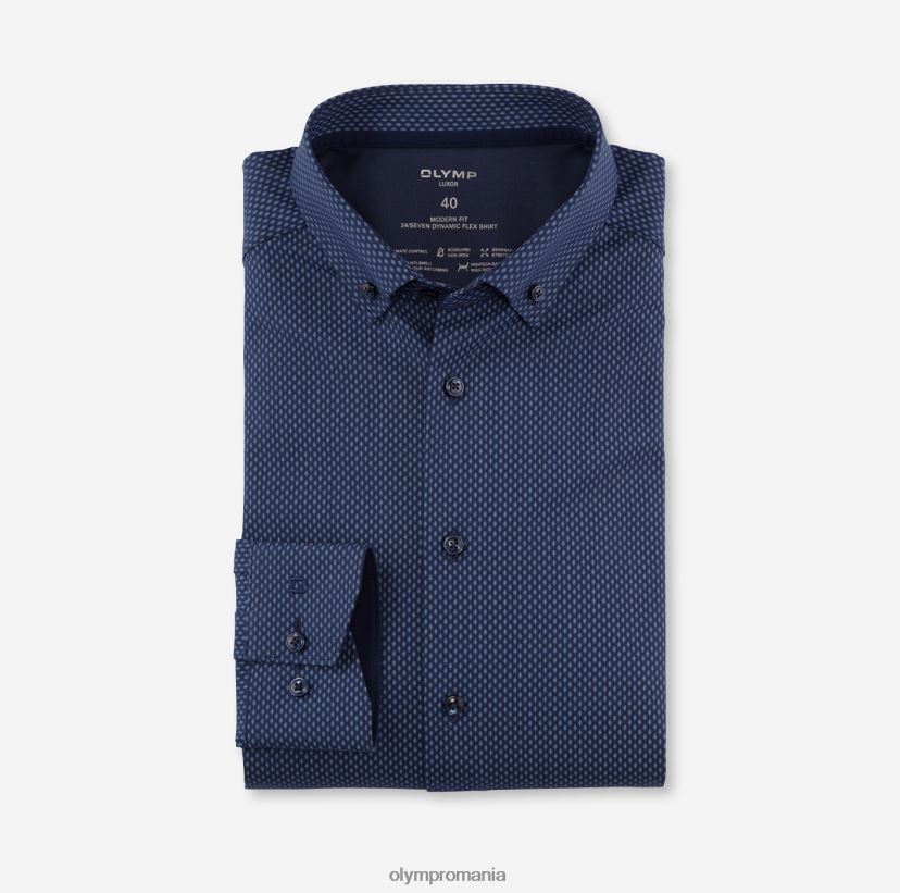 luxor 24/seven modern fit, camasa business, nasturi, marine OLYMP îmbrăcăminte 4Z8LB61013