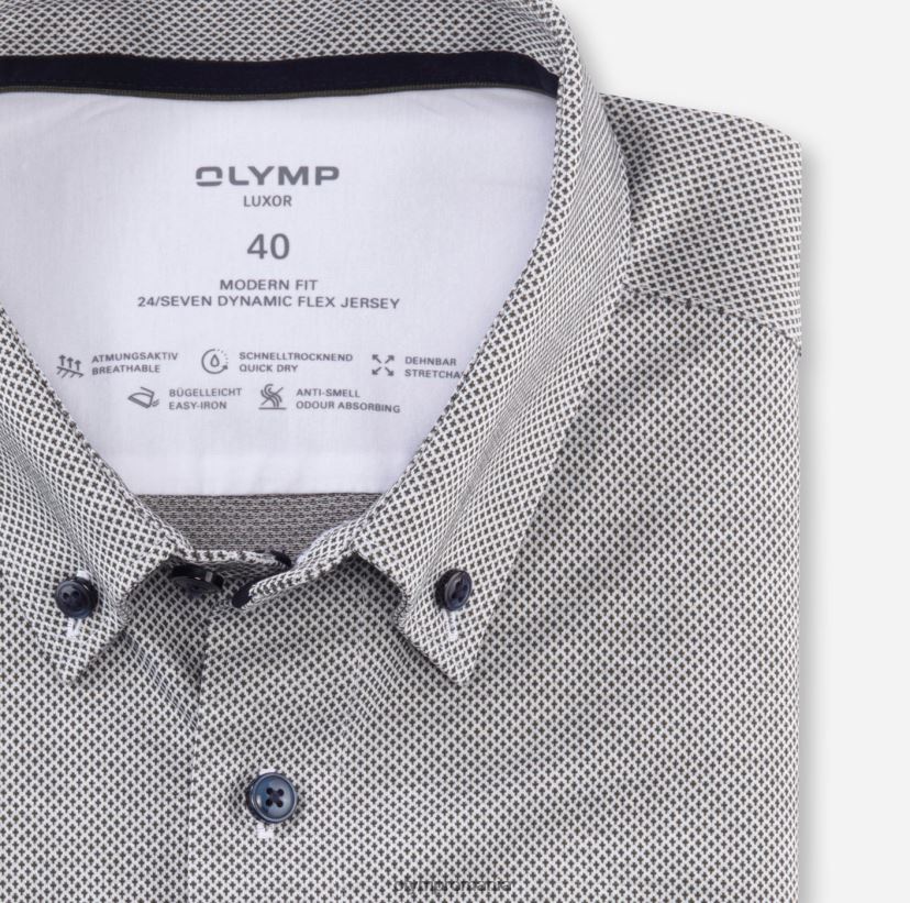 luxor 24/seven modern fit, camasa business, nasturi, masline OLYMP îmbrăcăminte 4Z8LB61027