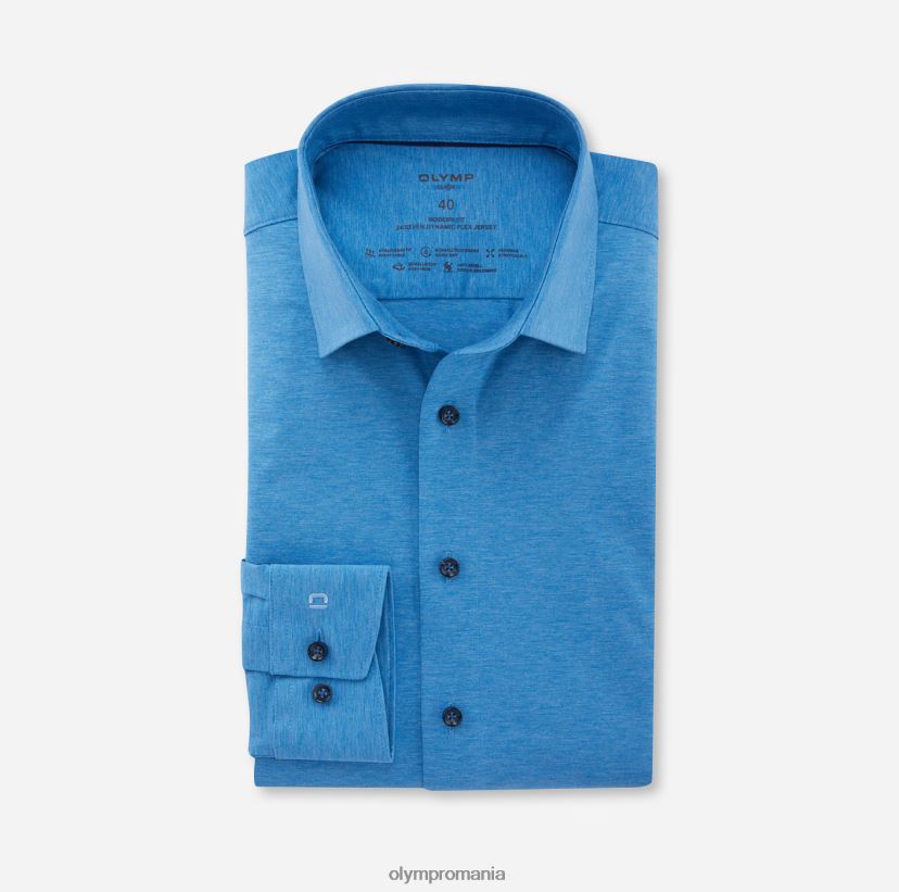 luxor 24/seven modern fit, camasa business, new kent, albastru OLYMP îmbrăcăminte 4Z8LB61235