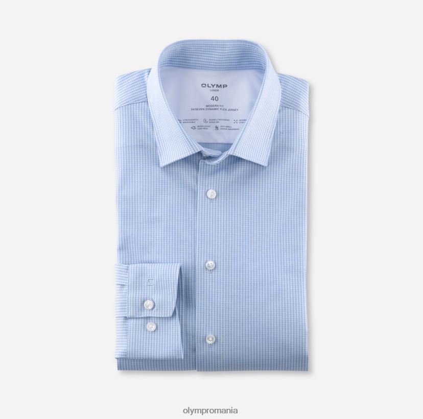 luxor 24/seven modern fit, camasa business, new kent, bleu OLYMP îmbrăcăminte 4Z8LB61311