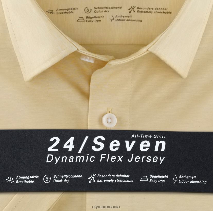 luxor 24/seven modern fit, camasa business, new kent, galben OLYMP îmbrăcăminte 4Z8LB61333