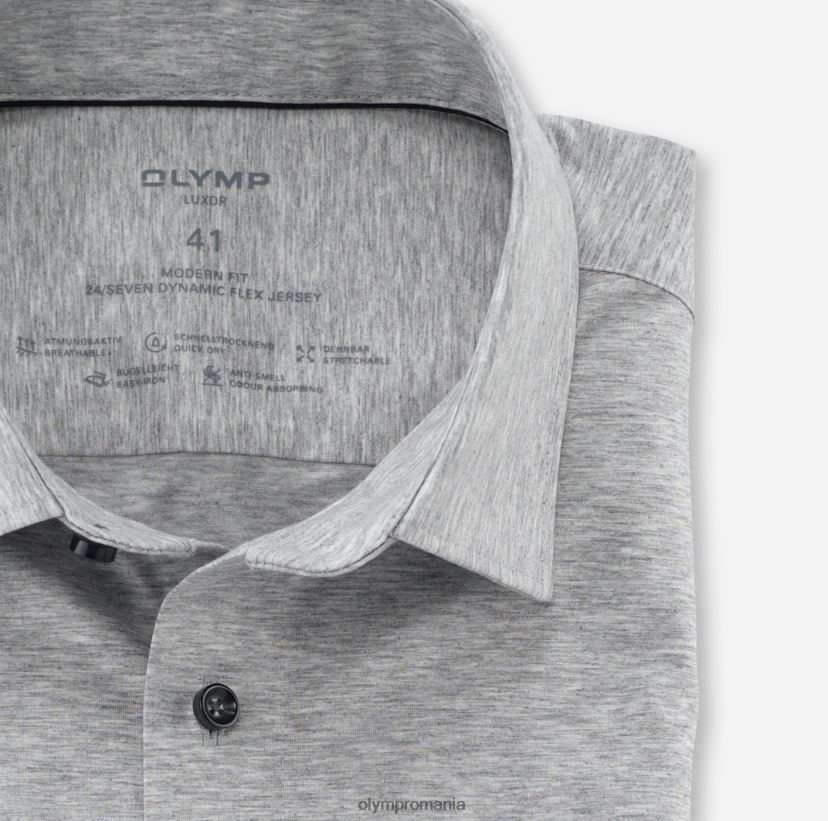 luxor 24/seven modern fit, camasa business, new kent, gri argintiu OLYMP îmbrăcăminte 4Z8LB6986