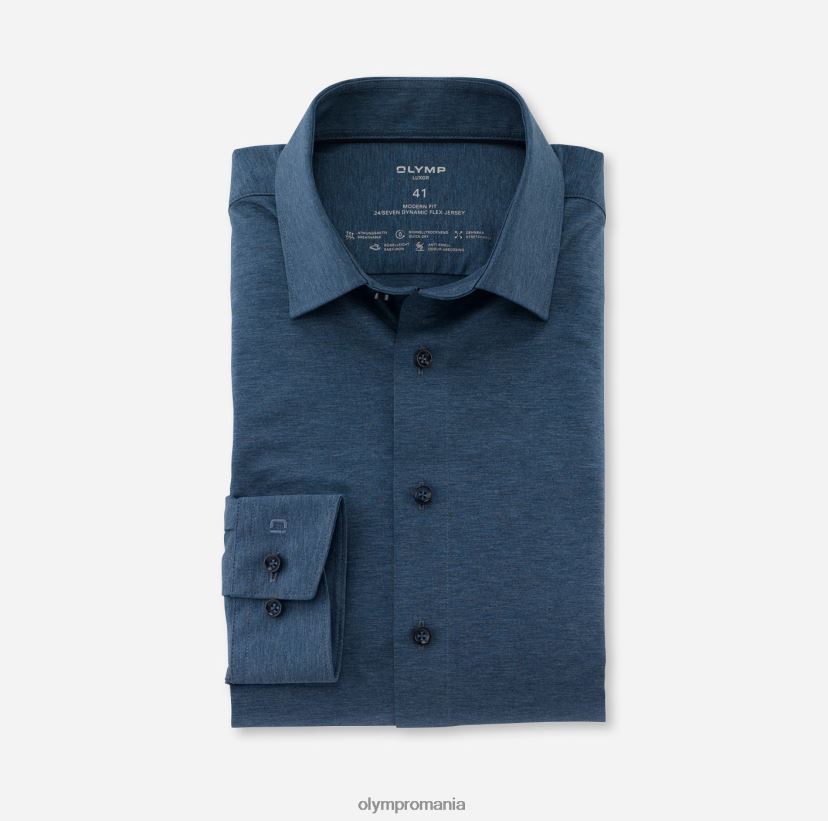 luxor 24/seven modern fit, camasa business, new kent, smoke blue OLYMP îmbrăcăminte 4Z8LB6975