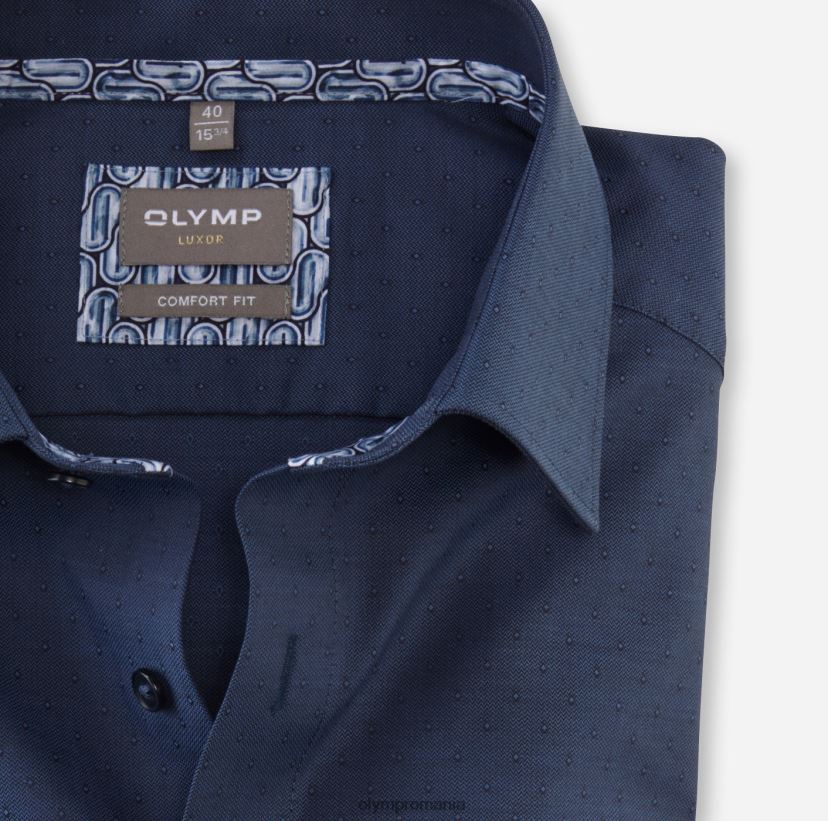 luxor comfort fit, camasa business, maneca lunga extra lunga, new kent, marine OLYMP îmbrăcăminte 4Z8LB61703