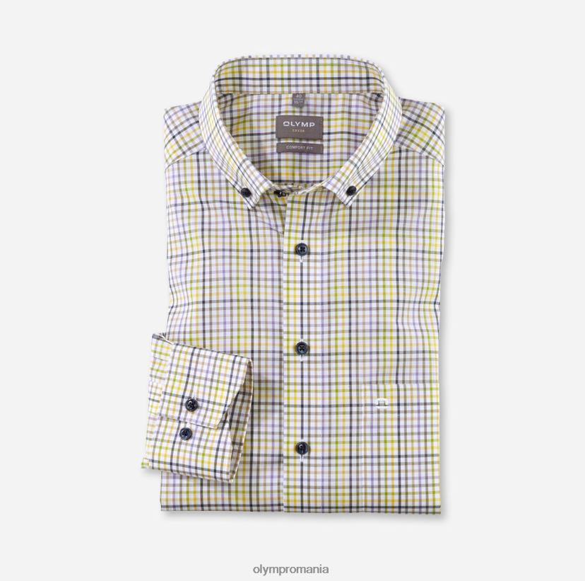 luxor comfort fit, camasa business, nasturi, lime OLYMP îmbrăcăminte 4Z8LB61481