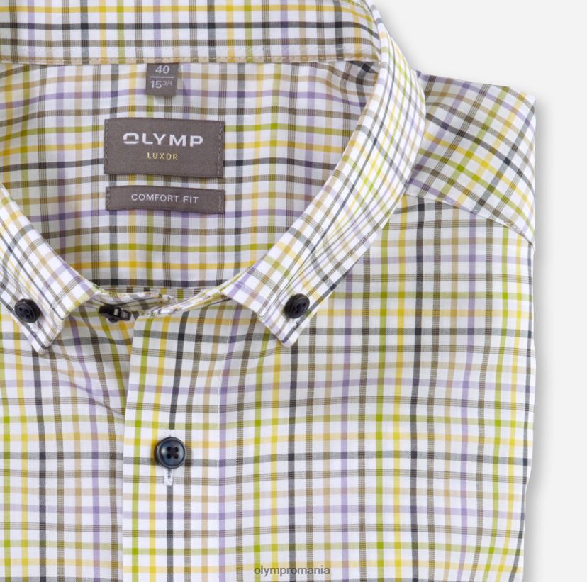 luxor comfort fit, camasa business, nasturi, lime OLYMP îmbrăcăminte 4Z8LB61481