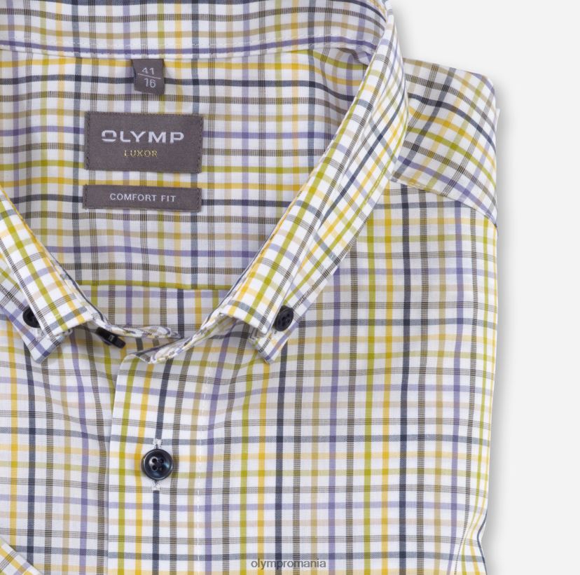 luxor comfort fit, camasa business, nasturi, lime OLYMP îmbrăcăminte 4Z8LB61584
