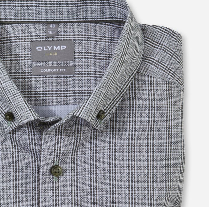 luxor comfort fit, camasa business, nasturi, maslinie OLYMP îmbrăcăminte 4Z8LB61667