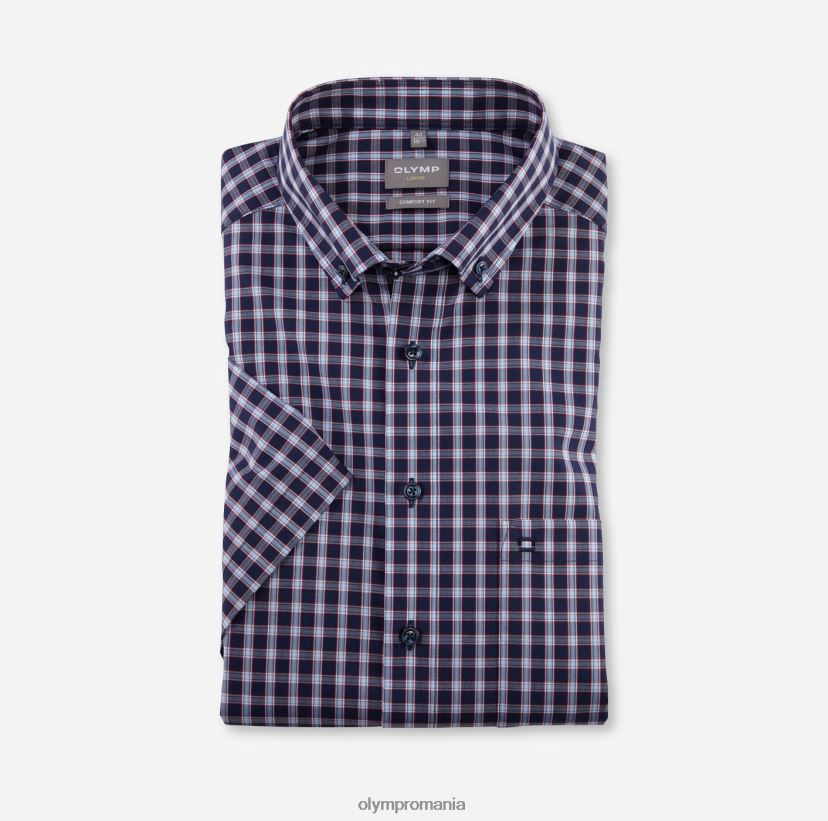 luxor comfort fit, camasa business, nasturi, rosu OLYMP îmbrăcăminte 4Z8LB61547