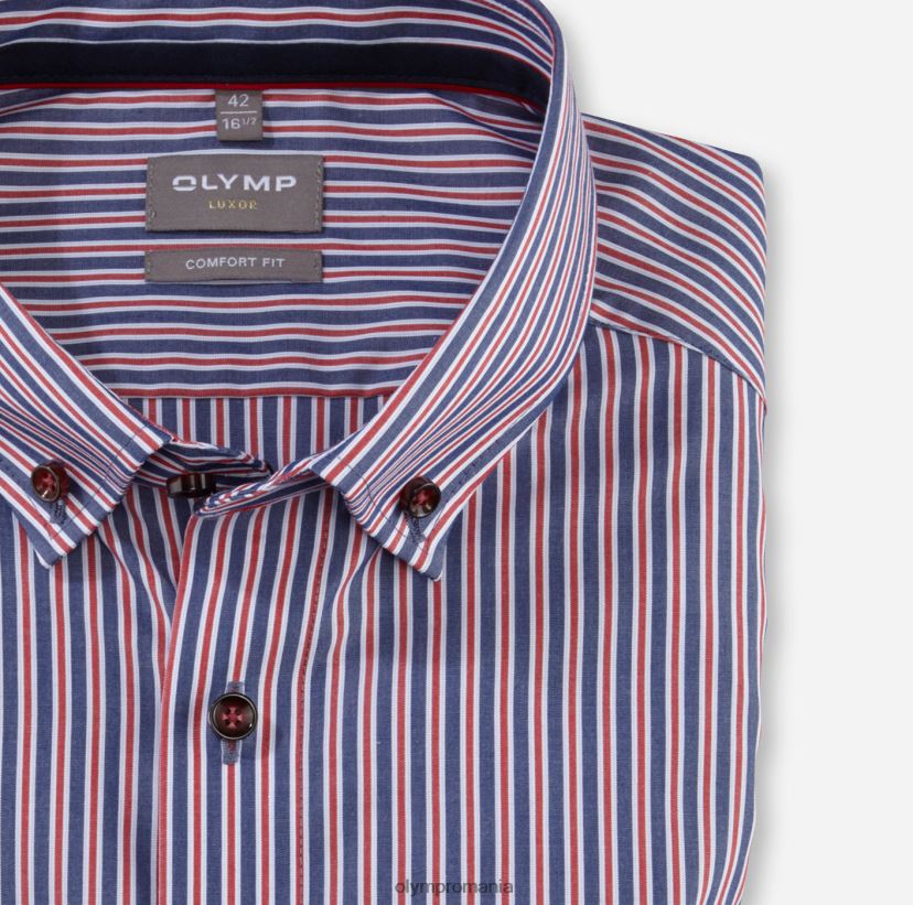 luxor comfort fit, camasa business, nasturi, rosu OLYMP îmbrăcăminte 4Z8LB61625