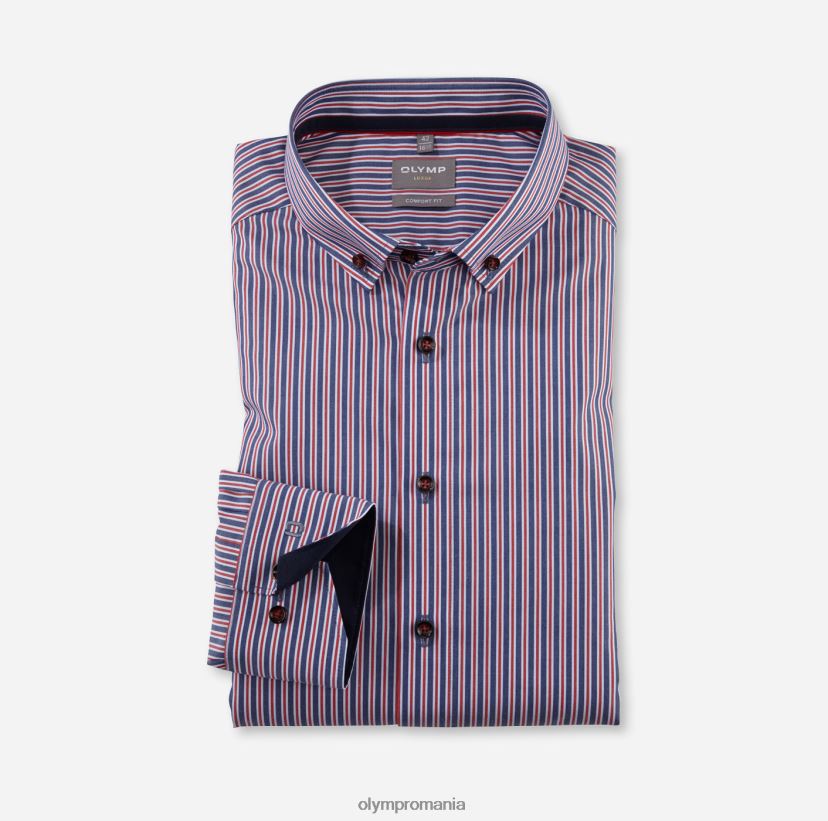 luxor comfort fit, camasa business, nasturi, rosu OLYMP îmbrăcăminte 4Z8LB61638