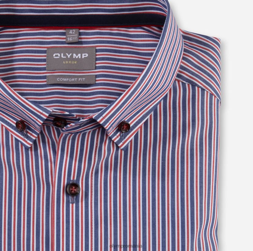 luxor comfort fit, camasa business, nasturi, rosu OLYMP îmbrăcăminte 4Z8LB61638