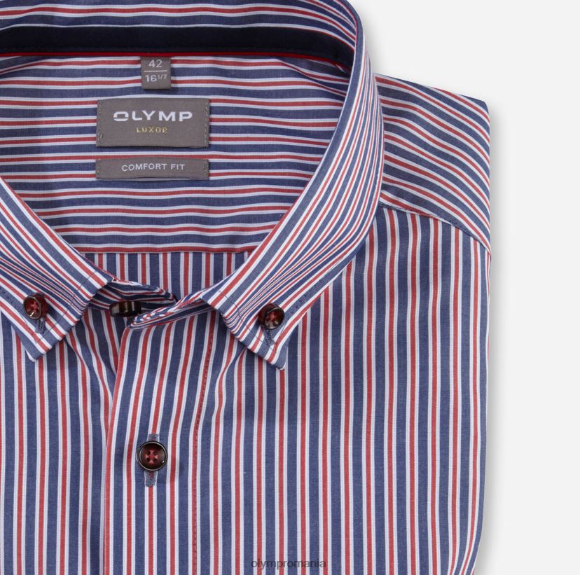 luxor comfort fit, camasa business, nasturi, rosu OLYMP îmbrăcăminte 4Z8LB61662