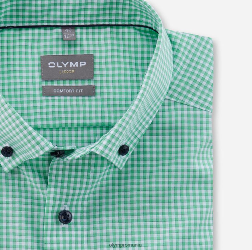 luxor comfort fit, camasa business, nasturi, verde deschis OLYMP îmbrăcăminte 4Z8LB61535