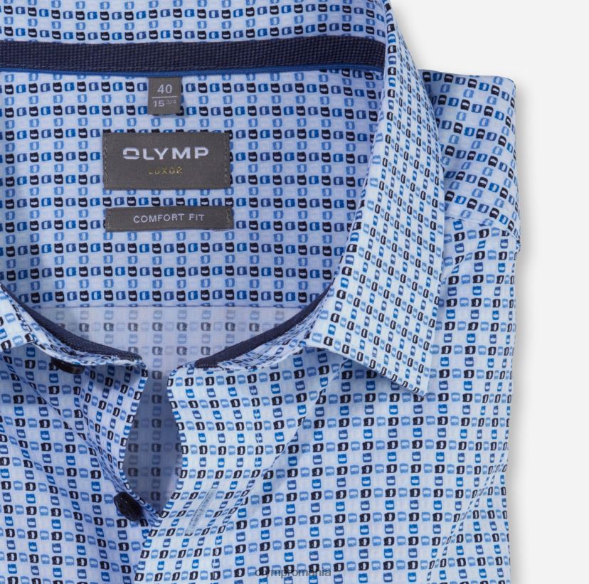 luxor comfort fit, camasa business, new kent, bleu OLYMP îmbrăcăminte 4Z8LB61571